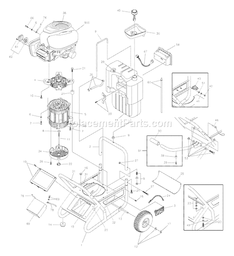 Page D Diagram and Parts List for 1925-1  Briggs and Stratton Generator